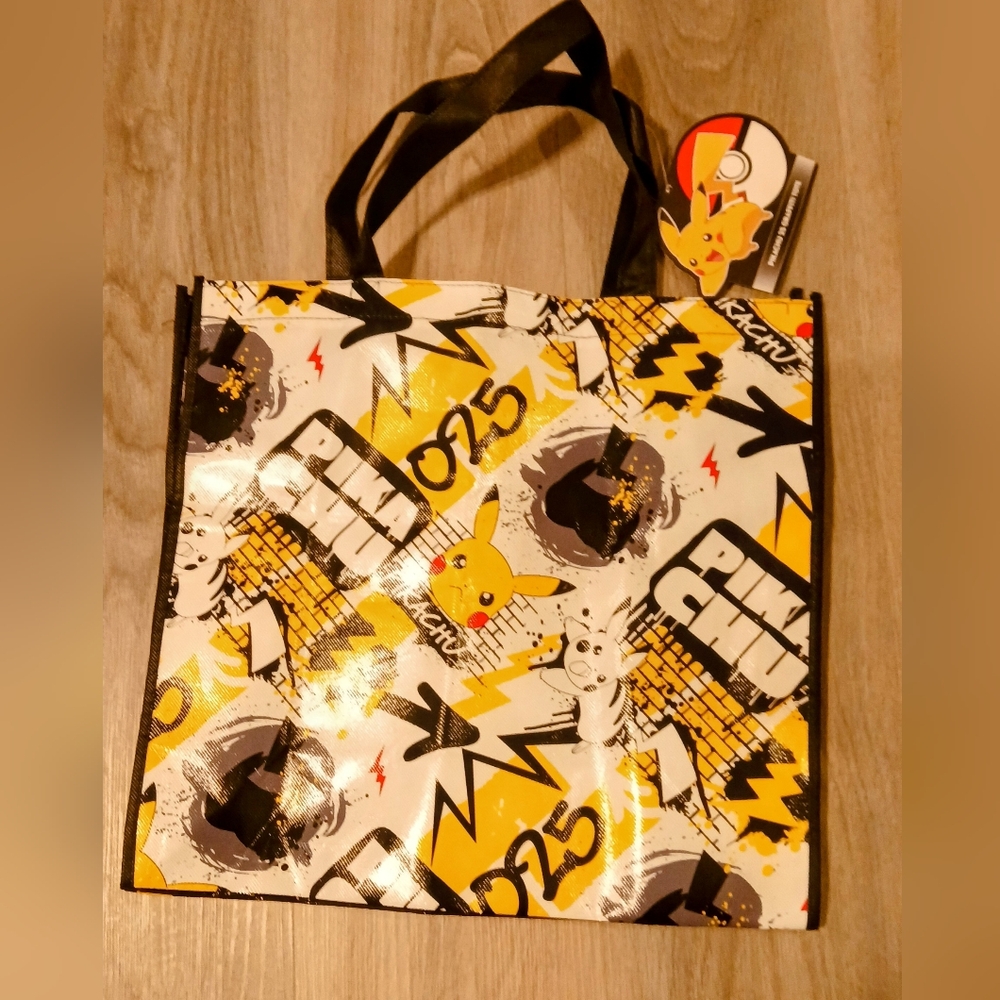 Pikachu 025 Kids Tote Bag - Yellow and Black